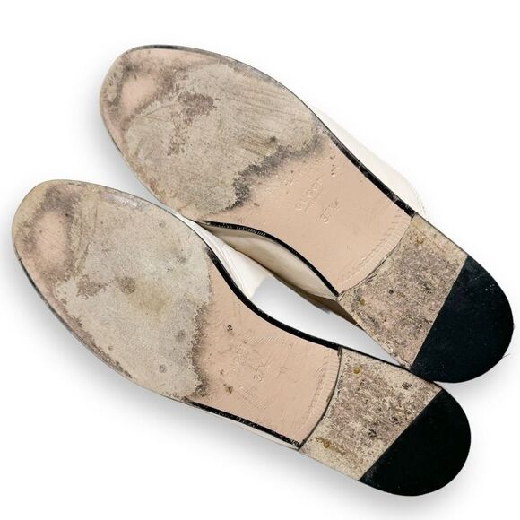 Gucci Princetown White Leather Horse Bit Slipper Mule Slide Loafer Women’s 37.5 - Picture 6 of 12